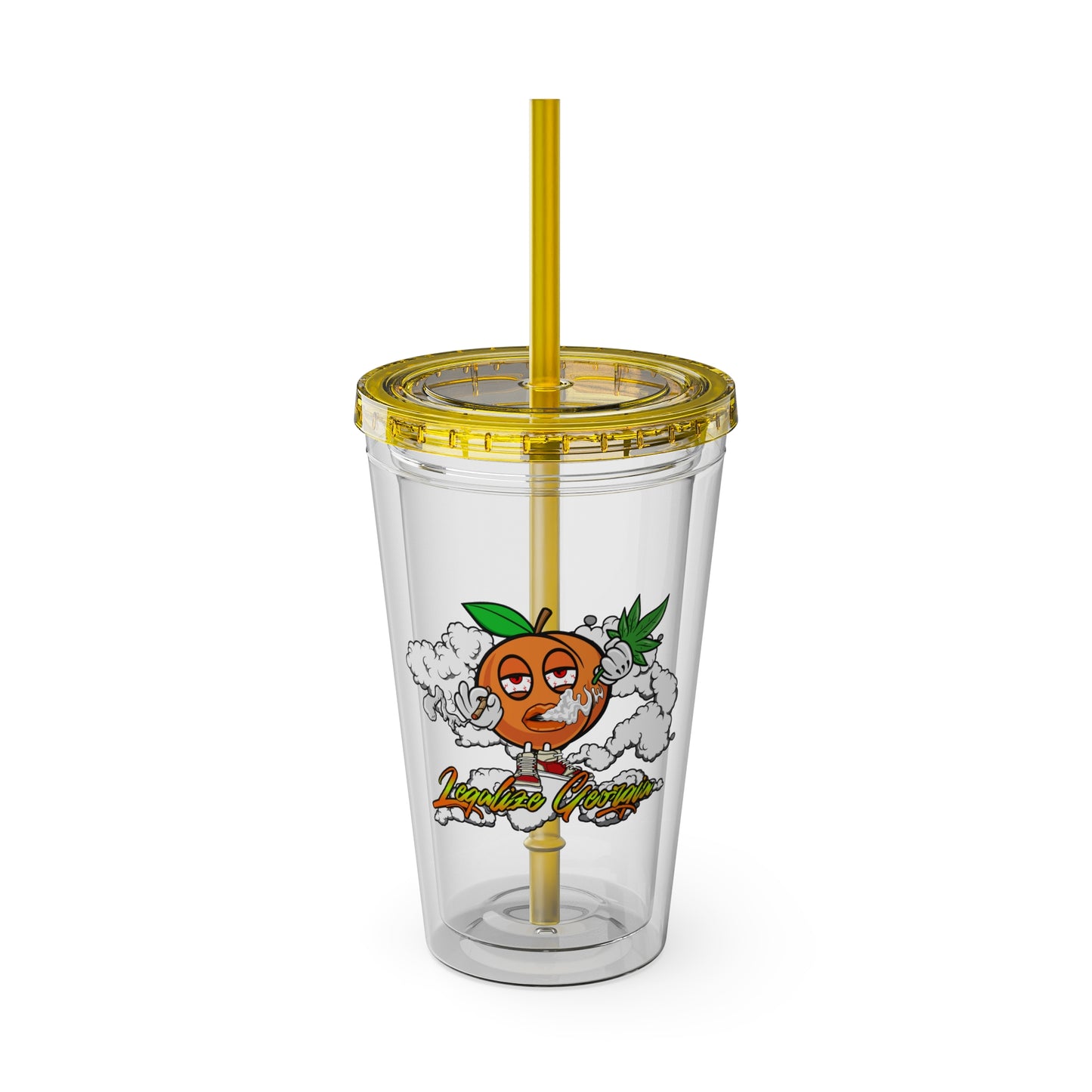 Legalize Georgia Sunsplash Tumbler with Straw, 16oz