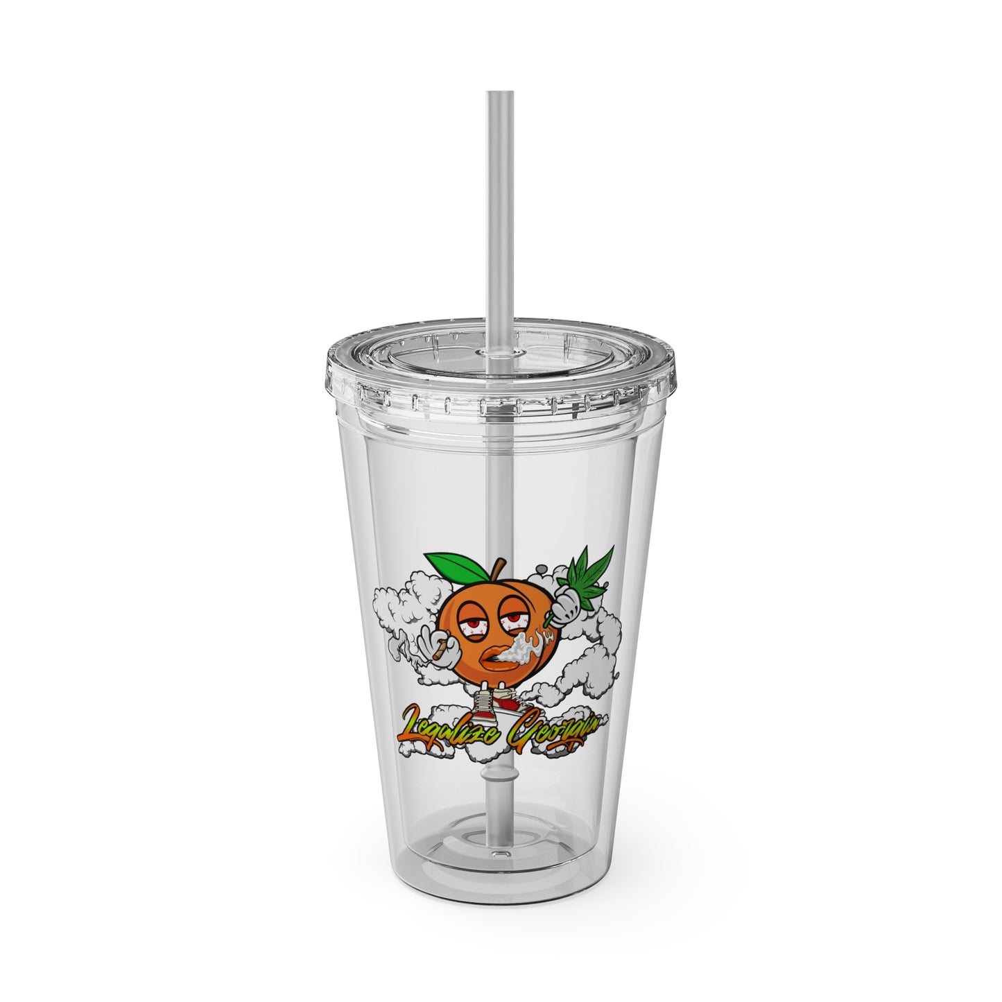 Legalize Georgia Sunsplash Tumbler with Straw, 16oz