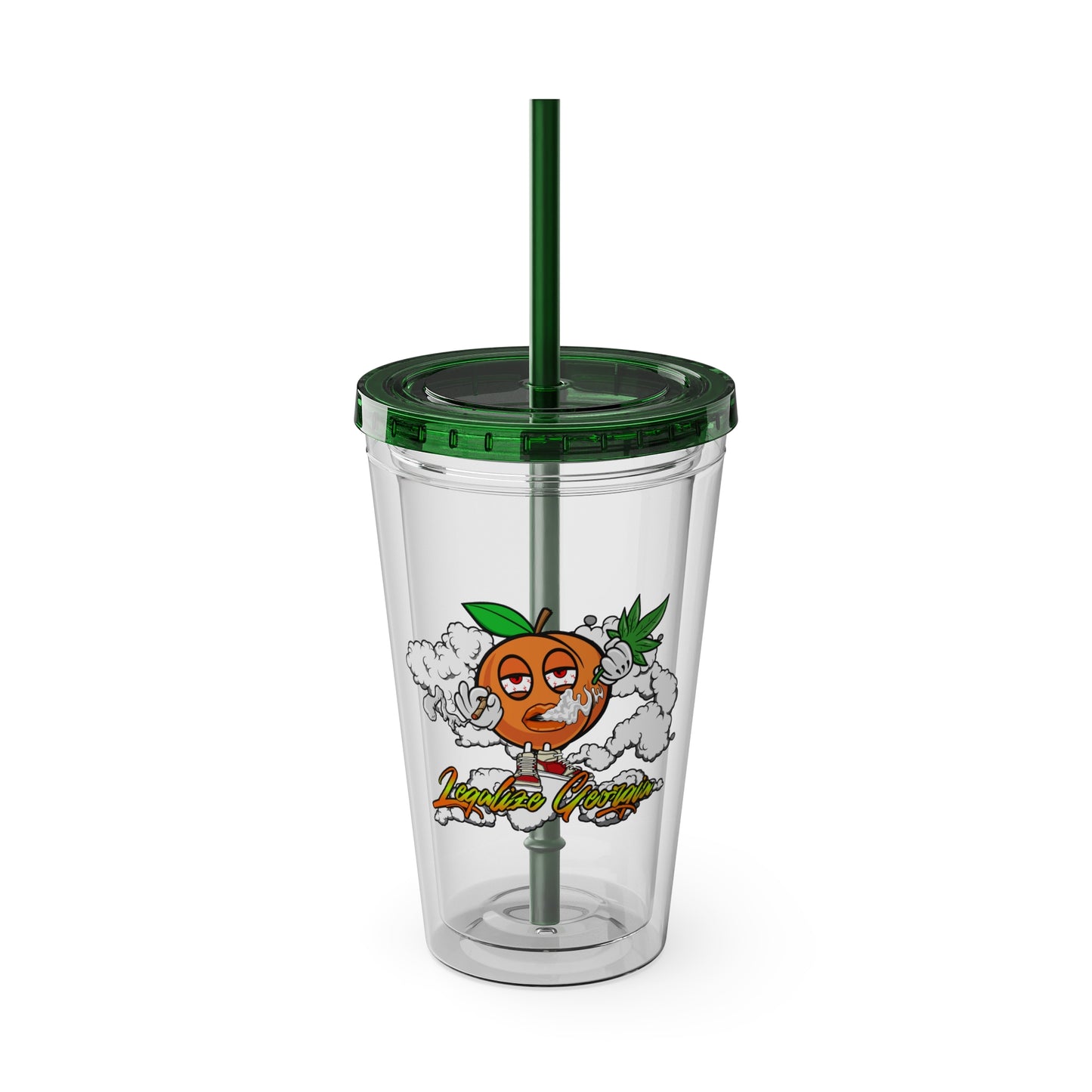 Legalize Georgia Sunsplash Tumbler with Straw, 16oz