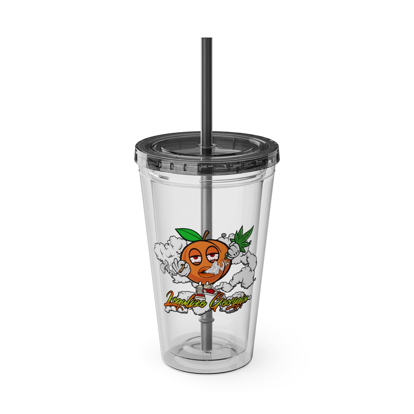 Legalize Georgia Sunsplash Tumbler with Straw, 16oz