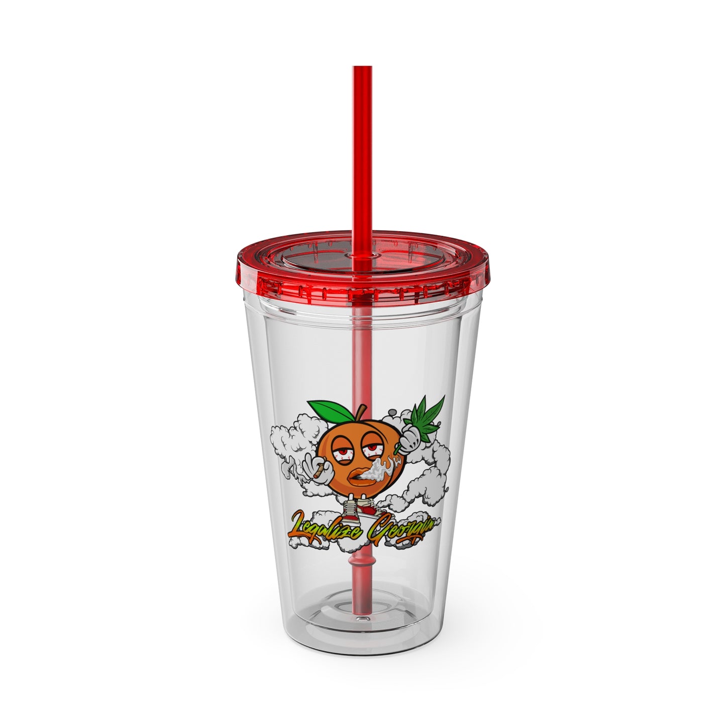 Legalize Georgia Sunsplash Tumbler with Straw, 16oz