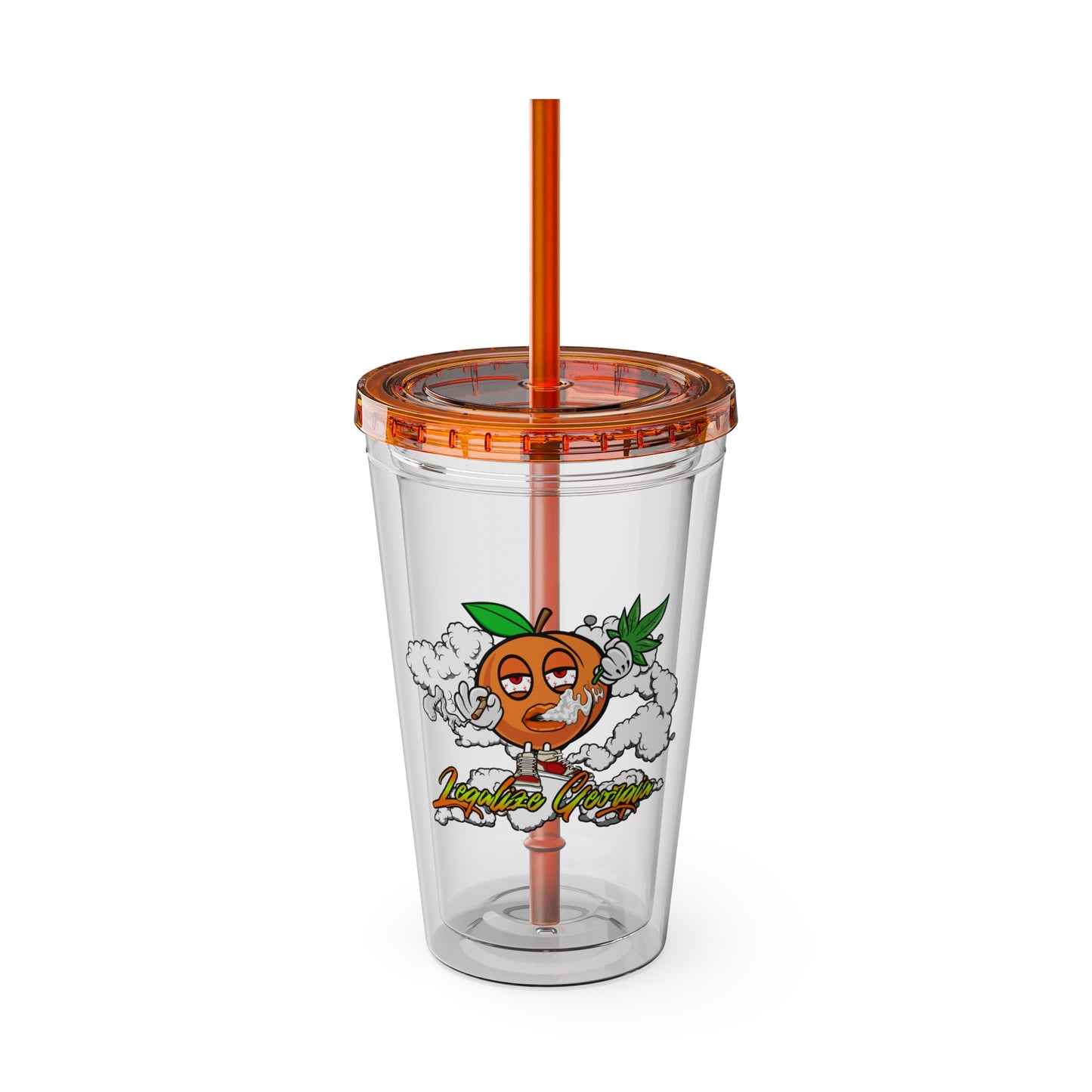 Legalize Georgia Sunsplash Tumbler with Straw, 16oz