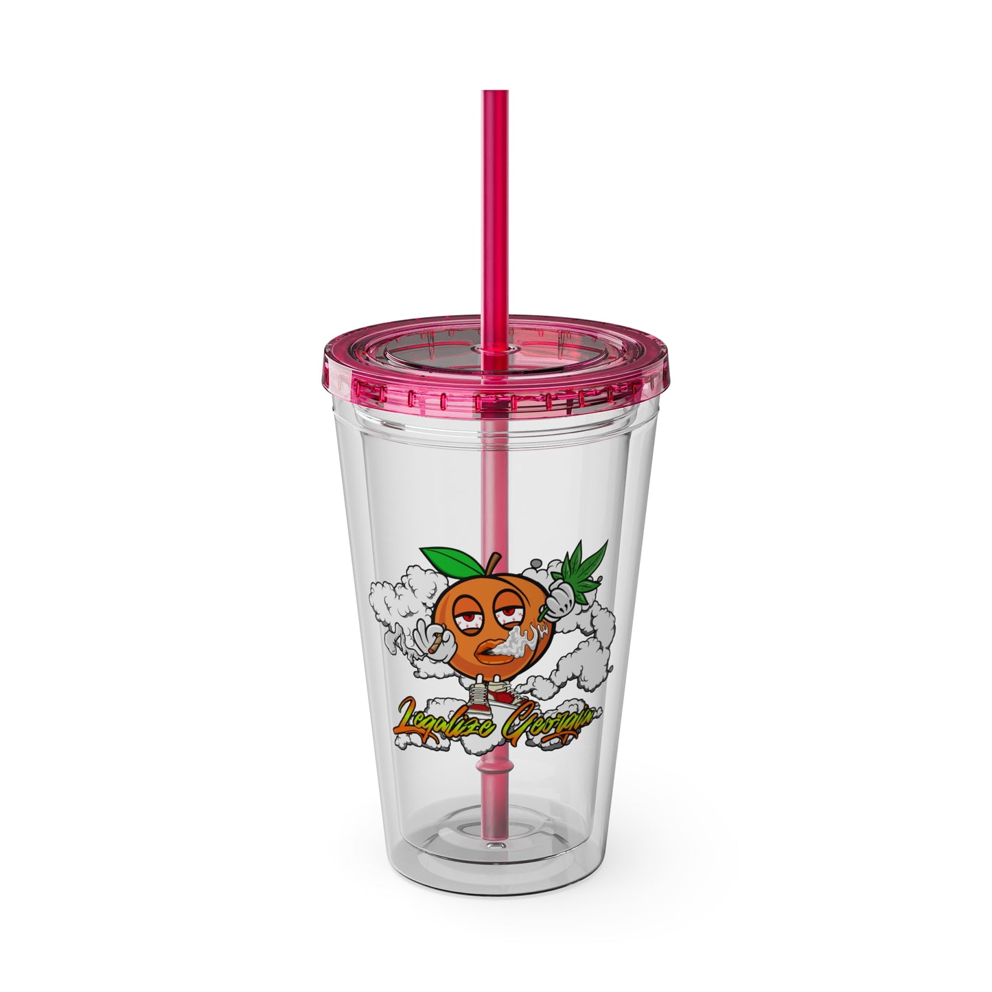 Legalize Georgia Sunsplash Tumbler with Straw, 16oz