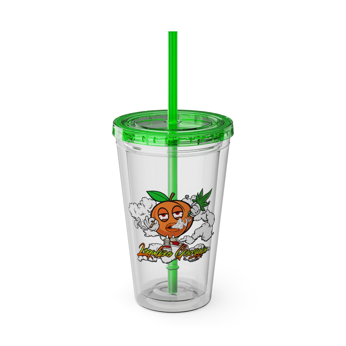 Legalize Georgia Sunsplash Tumbler with Straw, 16oz