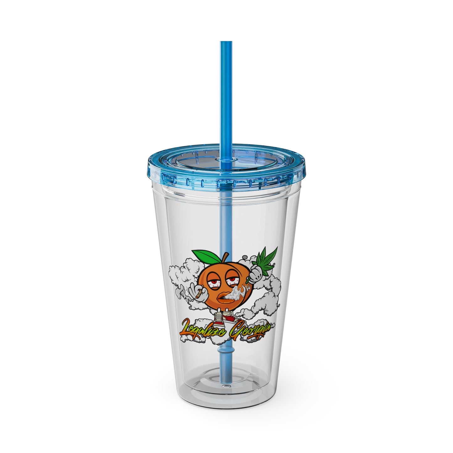 Legalize Georgia Sunsplash Tumbler with Straw, 16oz