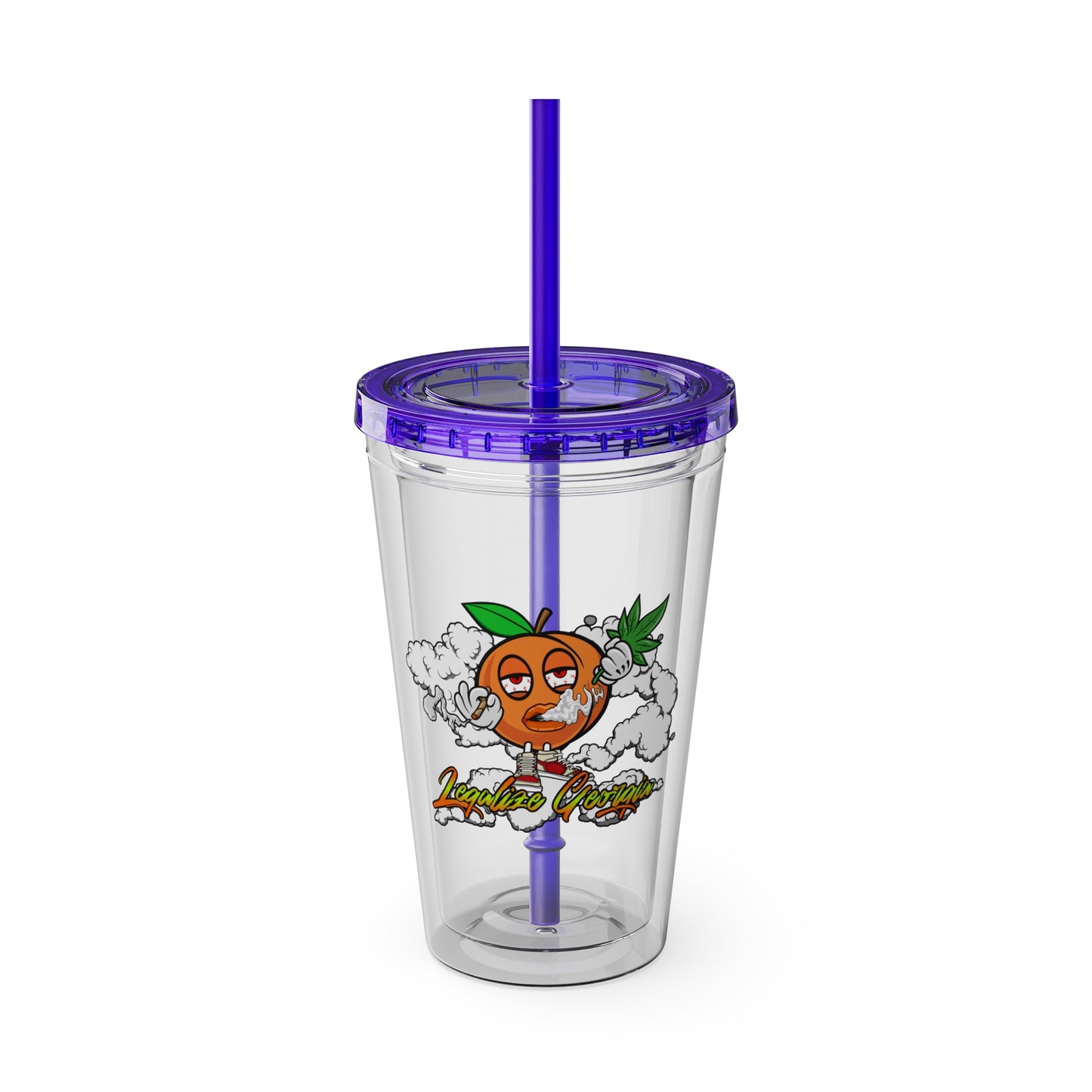 Legalize Georgia Sunsplash Tumbler with Straw, 16oz